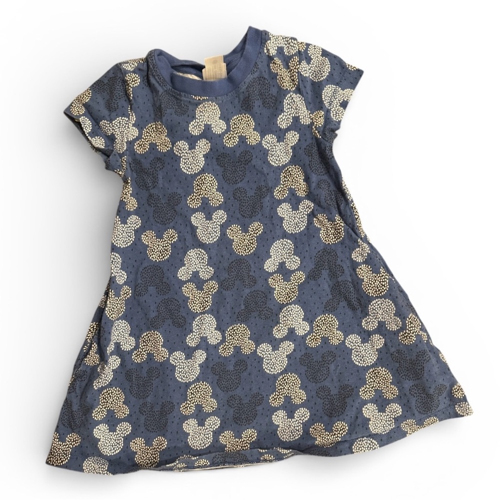 Disney Hanna Andersson 110 CM Girl’s 5 Blue Swing‎ Dress Polka Dot Mickey Head